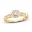 Diamond Engagement Ring 3/8 ct tw Princess/Round 14K Yellow Gold