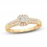 Diamond Engagement Ring 3/8 ct tw Princess/Round 14K Yellow Gold