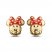 Children's Minnie Mouse Enamel Earrings 14K Yellow Gold