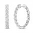 Circle of Gratitude Diamond Hoop Earrings 1/4 ct tw Round-cut 10K White Gold