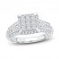 Multi-Diamond Engagement Ring 1 ct tw Princess & Round 14K White Gold