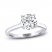 THE LEO Legacy Lab-Created Diamond Solitaire Ring 2 ct tw Round-cut 14K White Gold
