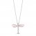 Hallmark Diamonds Dragonfly Necklace 1/10 ct tw Sterling Silver/10K Rose Gold