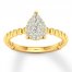 Diamond Engagement Ring 1/5 ct tw Round-cut 10K Yellow Gold