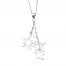 Star Dangle Necklace Sterling Silver 18" Length