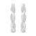 Diamond Twist Hoop Earrings 1/4 ct tw Round-cut Sterling Silver