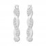 Diamond Twist Hoop Earrings 1/4 ct tw Round-cut Sterling Silver