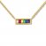 Lab-Created Gemstone Rainbow Necklace 10K Yellow Gold
