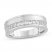 Men's Diamond Wedding Band 1/2 ct tw Round-cut 10K White Gold