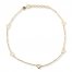 Heart Anklet 10K Yellow Gold