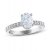 Diamond Engagement Ring 1-1/3 ct tw Oval/Round 14K White Gold
