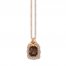 Le Vian Chocolate Quartz Necklace 3/8 ct tw Diamonds 14K Gold