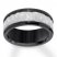 9mm Wedding Band Black/Gray Tungsten Carbide