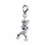 Baseball Player Charm Sterling Silver