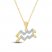 Diamond Aquarius Necklace 1/10 ct tw Round-cut 10K Yellow Gold 18"