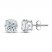 Diamond Solitaire Stud Earrings 3/8 ct tw Round-cut 14K White Gold