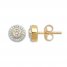 Diamond Halo Earrings 1/5 Carat tw 10K Yellow Gold