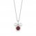 Disney Treasures Mickey Mouse Garnet & Diamond Necklace Sterling Silver 17"