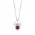 Disney Treasures Mickey Mouse Garnet & Diamond Necklace Sterling Silver 17"