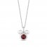 Disney Treasures Mickey Mouse Garnet & Diamond Necklace Sterling Silver 17"