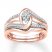 Diamond Bridal Set 1/4 ct tw Round-cut 10K Rose Gold