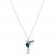 Le Vian Blue Topaz Bird Necklace 1/20 ct tw Diamonds 14K Vanilla Gold 18"