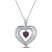 Convertible Heart Necklace Amethyst & Lab-Created Sapphire in Sterling Silver