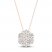 Diamond Fashion Necklace 1/4 ct tw Round-cut 10K Rose Gold 18"