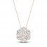 Diamond Fashion Necklace 1/4 ct tw Round-cut 10K Rose Gold 18"