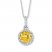 Citrine Necklace Lab-Created Sapphire Sterling Silver