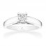 Tolkowsky Solitaire Ring 1/2 Carat Diamond 14K White Gold