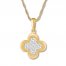 Diamond Necklace 1/8 ct tw Round-cut 10K Yellow Gold