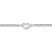 Heart Anklet 14K White Gold 10-inch Length