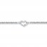 Heart Anklet 14K White Gold 10-inch Length