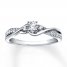 Diamond Engagement Ring 1/3 ct tw Round-cut 10K White Gold