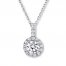 Leo Diamond Necklace 5/8 ct tw Diamonds 14K White Gold