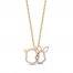 Disney Treasures Winnie the Pooh Diamond Necklace 1/6 ct tw 10K Two-Tone Gold 17"