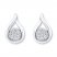 Diamond Teardrop Earrings 1/15 ct tw Round-cut Sterling Silver