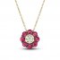 Le Vian Diamond & Ruby Necklace 1/15 ct tw Diamonds 14K Honey Gold