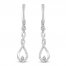 Diamond Earrings 1/10 ct tw Round-cut 10K White Gold