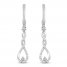 Diamond Earrings 1/10 ct tw Round-cut 10K White Gold