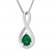 Lab-Created Emerald Necklace Sterling Silver