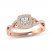 Diamond Engagement Ring 3/8 ct tw Princess & Round-cut 10K Rose Gold