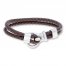 Men's Bracelet Leather & Stainless Steel