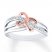 Diamond Heart Ring 1/20 cttw Round-cut 10K Gold/Sterling Silver