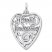 Happy Anniversary Heart Charm Sterling Silver