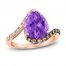 Le Vian Amethyst Ring 1/4 ct tw Diamonds 14K Strawberry Gold