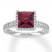 Neil Lane Garnet Engagement Ring 5/8 ct tw Diamonds 14K Gold
