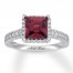 Neil Lane Garnet Engagement Ring 5/8 ct tw Diamonds 14K Gold