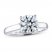 THE LEO Ideal Cut Diamond Solitaire Engagement Ring 2 ct tw 14K White Gold